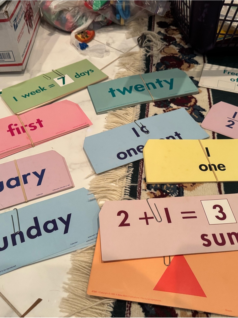 Educational Math Flash Cards Set - Multicolor - Picture 2 of 8